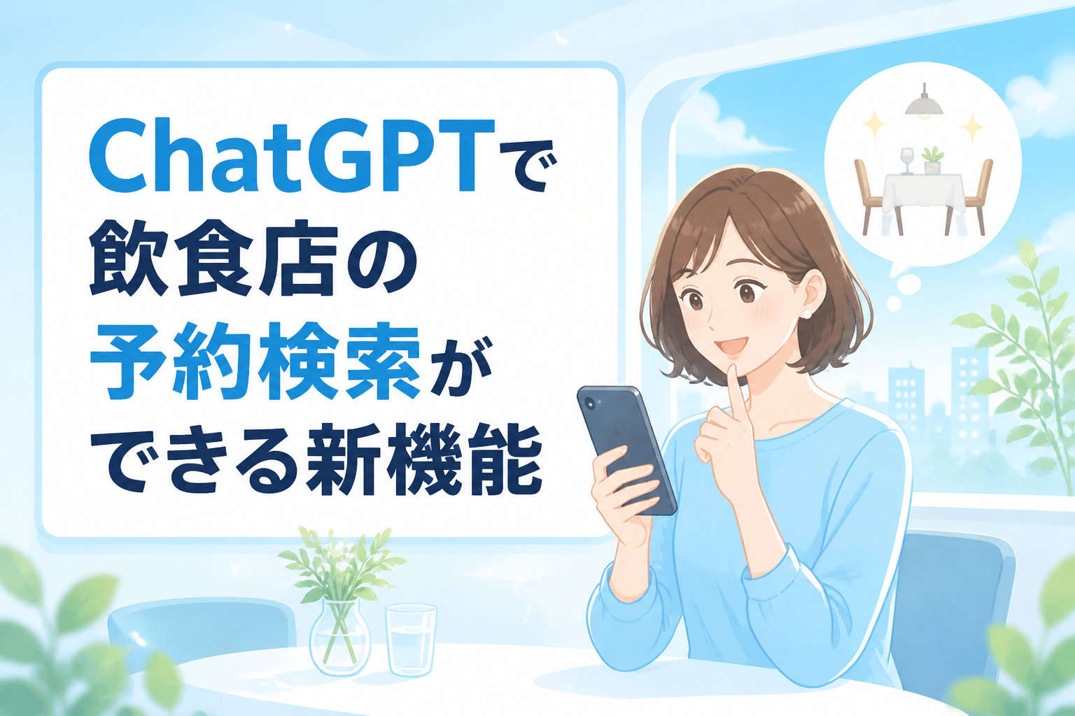 ChatGPTで飲食店の予約検索ができる新機能